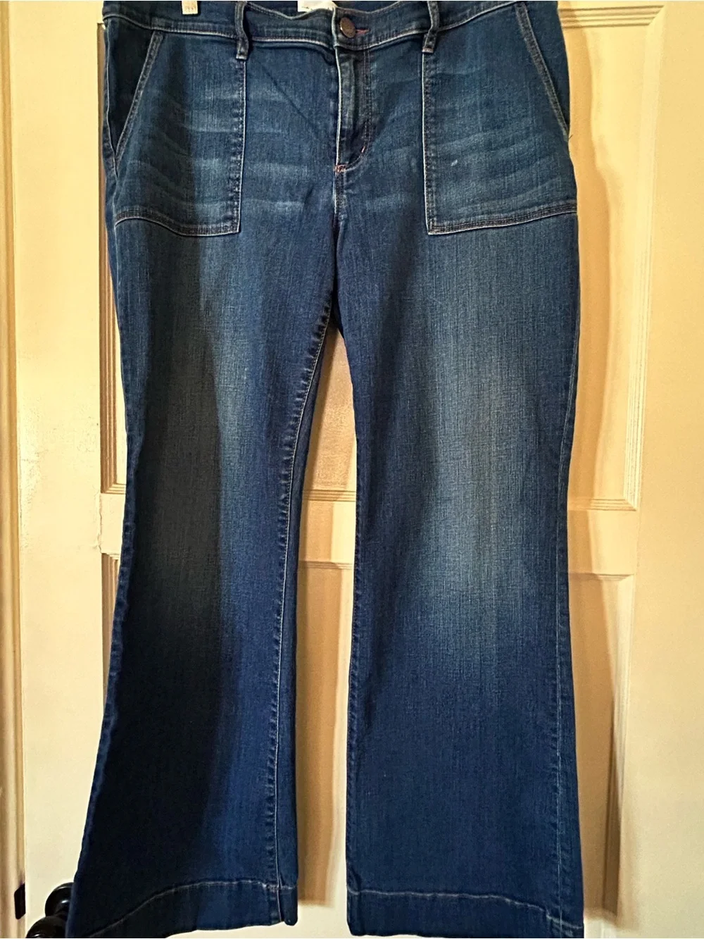 LOFT Mid Wash Blue Denim Wide-Leg Jeans